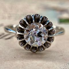 英国王室御用達 ガラード（Garrard）ルビー＆ダイヤモンド・クラスター