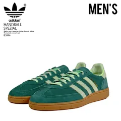 adidas (アディダス) HANDBALL SPEZIAL W (ハンドボール スペツィアル ウィメンズ) メンズサイズ (レディース モデル) ローカット スニーカー シューズ カジュアル ストリート アウトドア (グリーン/ガム) IE5896