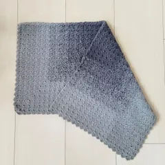 ひざかけ・ブランケット：ベビーブランケット・おくるみ《センターダイアゴナル：ブルーグリーン22》ハンドメイド