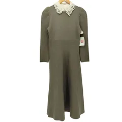 スナイデル snidel 21AW ホワイトレースカラー ニットワンピース レディース FREE 