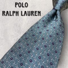 Polo RALPH LAUREN ポロ ラルフローレン パネル柄 総柄 ネクタイ グリーン