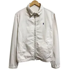 Ralph Lauren ラルフローレン スウィングトップ ブルゾン ジャケット ワンポイントロゴ 刺繍 白 ホワイト No.H861