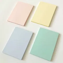 ソフト パステル カラー 4色入 100枚 厚紙 はがきサイズ ハガキ メッセージカード 55147 ペーパーエントランス