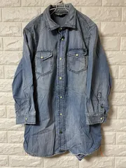 Z1343【美品】DIESEL Industry ディーゼル インダストリー デニムシャツ 七分袖 ダメージ加工 サイズM