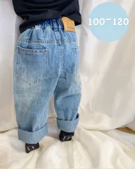 【100,110,120】キッズ デニムパンツ ボトムス 韓国子供服 海外子供服