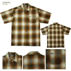 新品 CALTOP キャルトップ カルトップ メンズ 半袖シャツ 2000 OMBRE SHORT SLEEVE SHIRTS オンブレ ショートスリーブシャツ キャラメル チカーノ 西海岸 ゆるダボ ロサンゼルス USA製 MEXICO製 大きいサイズ