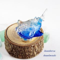 ジンベエザメ＊海レジンアート(ブルー＊ライトブルー)