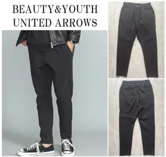 【WEB限定】BEAUTY&YOUTH UNITED ARROWS アローズ WARDROBE SMART ダブルニットイージーパンツ スウェットパンツ 美シルエット BLK Sのサムネイル