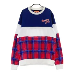 サイズ：M BEAMS GOLF ビームスゴルフ  スウェットトレーナー チェック柄 ネイビー系 [240101423545] ゴルフウェア メンズ ストスト