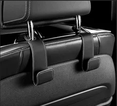 CedarEight(シダーエイト) 取り付け簡単 車用 ヘッドレストフック 荷崩れ 転倒防止 便利グッズ 荷物掛け 2個1セット( ブラック)