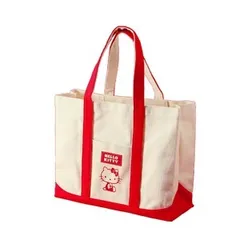 ⭐︎新品⭐︎キティちゃん Hello Kittyトートーバック 綿100％鞄レッド