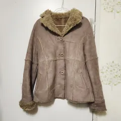 スエード ムートン ジャケット 茶色 レディース