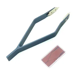 TaSAIYA 腕時計 ベルト 交換 バネ棒外し 両つかみ式 ピンセット型 V字 精密工具 グレー [グレー]