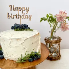 Happy Birthday ケーキトッパー　お誕生日　木製