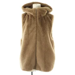 アルページュストーリー Arpege story 23AW ファーフードジップベスト 2 モカ /HK ■OS