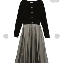 snidel フレアチュールコンビニットワンピース