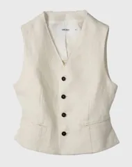 新品＜JANE SMITH＞レーヨンリネン ノースリーブジャケット ベスト JANE SMITH / JOHN SMITH（ジェーンスミスジョンスミス）の