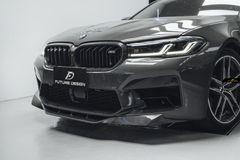 【FUTURE DESIGN 正規品】BMW 5シリーズ F90 M5 後期車 フロント バンパー用 リップ スポイラー DryCarbon 本物ドライカーボン カスタム エアロ