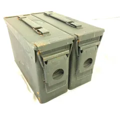 【20年モノ】アメリカ軍　アーモ缶　３個セット弾薬箱　米軍放出品　本物 20年モノ】アメリカ軍アーモ缶3個セット弾薬箱米軍放出品本物