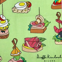 【新品ハンカチ】Dieffe Kinloch（ディエッフェ・キンロック）ソンブレロハンカチ マドリッドコレクション（TAPA’S APPETIZER）