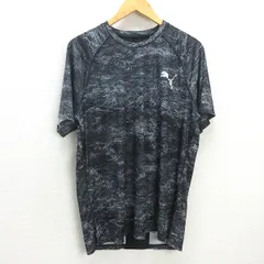 G■プーマ/PUMA ドライTシャツ/スポーツウェア【US/L】黒/men's/84【中古】■