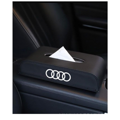 アウディAudi エンブレム自動車用ティッシュボックスケース 高級スエード製ティッシュBOX