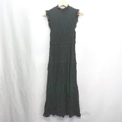 ◇ ⊂ FUN ファン ノースリーブ ロング ワンピース サイズF ブラック レディース E  【1409240013693】のサムネイル