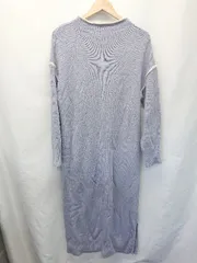 ◇ ⊆ ViS ビス 長袖 ロング丈 ニット ワンピース サイズF ブルー系 レディース E  【1410230012053】