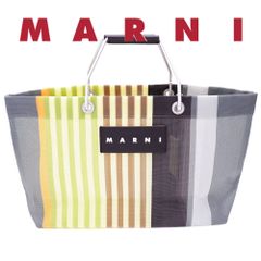 マルニ バッグ ストライプバッグ ミニ MARNI STRIPE BAG MINI SHMH0012A0 TN296 STN60 GRAFITE + BLACK マルチグレー トート マルニカフェ マルニマーケット