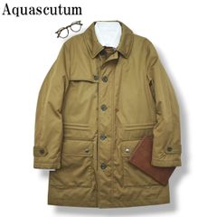 極美品 アクアスキュータム シングルトレンチコート キルティング