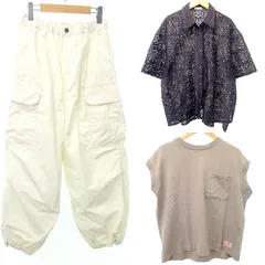 JAVA 3点 セット レースシャツ ブラウス カットソー カーゴパンツ M まとめ売り A0818