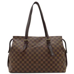 ルイヴィトン LOUIS VUITTON トートバッグ チェルシー ダミエキャンバス ダミエエベヌ ゴールド金具 茶  N51119 TH1025【中古】