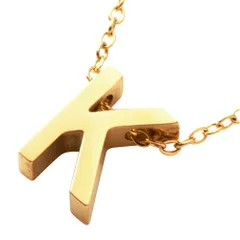 【K：ゴールド×ワンサイズ】[Cream dot. クリームドット公式] ネックレス レディース  ステンレス製 金属アレルギー つけっぱなし ショート チェーン イニシャル アルファベット 大人 上品 エレガント きれいめ シンプル  