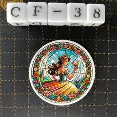 防水ステッカー プリンセス ステンドグラス風 イラスト かっこいい CF-38