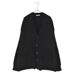 AURALEE (オーラリー) 22AW SUPER FINE WOOL RIB KNIT BIG CARDIGAN リブニット ビッグカーディガン ブラック A22AC01RKのサムネイル