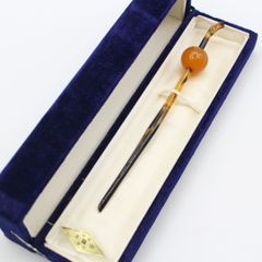497)【美品】本鼈甲かんざし 簪 髪飾り 和装小物 和装 トンボ玉