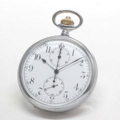 ロンジン / LONGINES / 懐中時計 / ヴィンテージウォッチ /シルバーカラー / オープンフェイス / アラビア数字 /クロノグラフ / longines-151