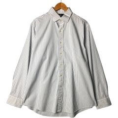 古着 ラルフローレン Ralph Lauren POLO by Ralph Lauren REGENT CUSTOM FIT ワイドカラー 長袖 コットンストライプシャツ/eaa575501