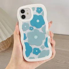 【人気商品】QLTYPRI iPhone 11ケース クリア TPUカバー おしゃれ 韓国 可愛い 透明 薄型 軽量 耐衝撃 スマホケース ワイヤレス充電対応 ストラップホール付き アイフォン 11 ケース 6.1インチ 対応 - ホワイトフレーム & ブルー