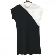 ニューバランスゴルフ 半袖ハイネックワンピース 黒×白 バイカラー  レディース 2(L) ゴルフウェア New Balance