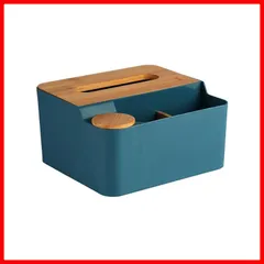 【在庫セール】リモコンラック ティッシュケース 多機能 ソフトパック用 北欧風 Decor (ブルー) Home Amand