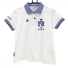 PEARLY GATES - 【美品】パーリーゲイツ 半袖ポロシャツ 白×ネイビー セーラー襟 レディース 0(S) ゴルフウェア PEARLY GATES 美品】パーリーゲイツ 半袖ポロシャツ 白×ネイビー セーラー襟
