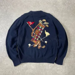 当時物 RALPH LAUREN Golf Bag デザイン カーディガン ポロ ラルフローレン ヴィンテージ