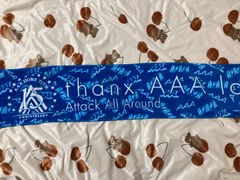 AAA 15thグッズ　タオル　青　與真司郎　ライブ　LIVE 15thタオル