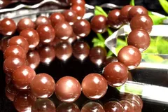 チベット産◇まろやかな朱色 アンデシン　9mm　ブレスレット 1個売り パワーストーン 天然石 _BG5861-9