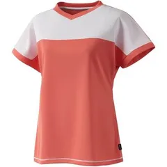 【新品】【Sサイズのみ】prince（プリンス）レディース・ウィメンズ ゲームシャツ テニスウェア バドミントンウェア 吸汗速乾 UVケア 半袖シャツ　サンオレンジ WL9060-039-S