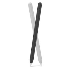 AhaStyle 超薄型 Apple Pencil シリコン保護ケース Apple Pencil 第二世代のみ（ Apple iPad Pro 11 と12.9インチ）に適用 単色2本 黒,白