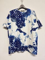 LOUIS VUITTON monogram Bandana Printed ルイヴィトン モノグラム パンダナ プリント ペイズリー 柄 青 ブルー 半袖 Tシャツ トップス メンズ レディース Lサイズ 極美品
