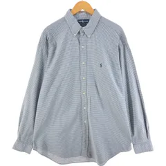 古着 ラルフローレン Ralph Lauren BLAKE 長袖 ボタンダウンチェックシャツ メンズXL相当/eaa515448