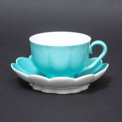アウガルテン メロンサービス（ターコイズ） モカカップ＆ソーサー